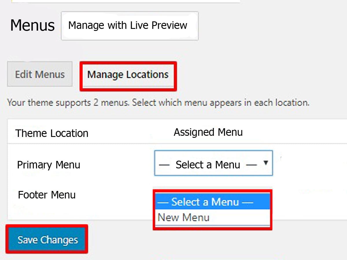 Manage-menu-location
