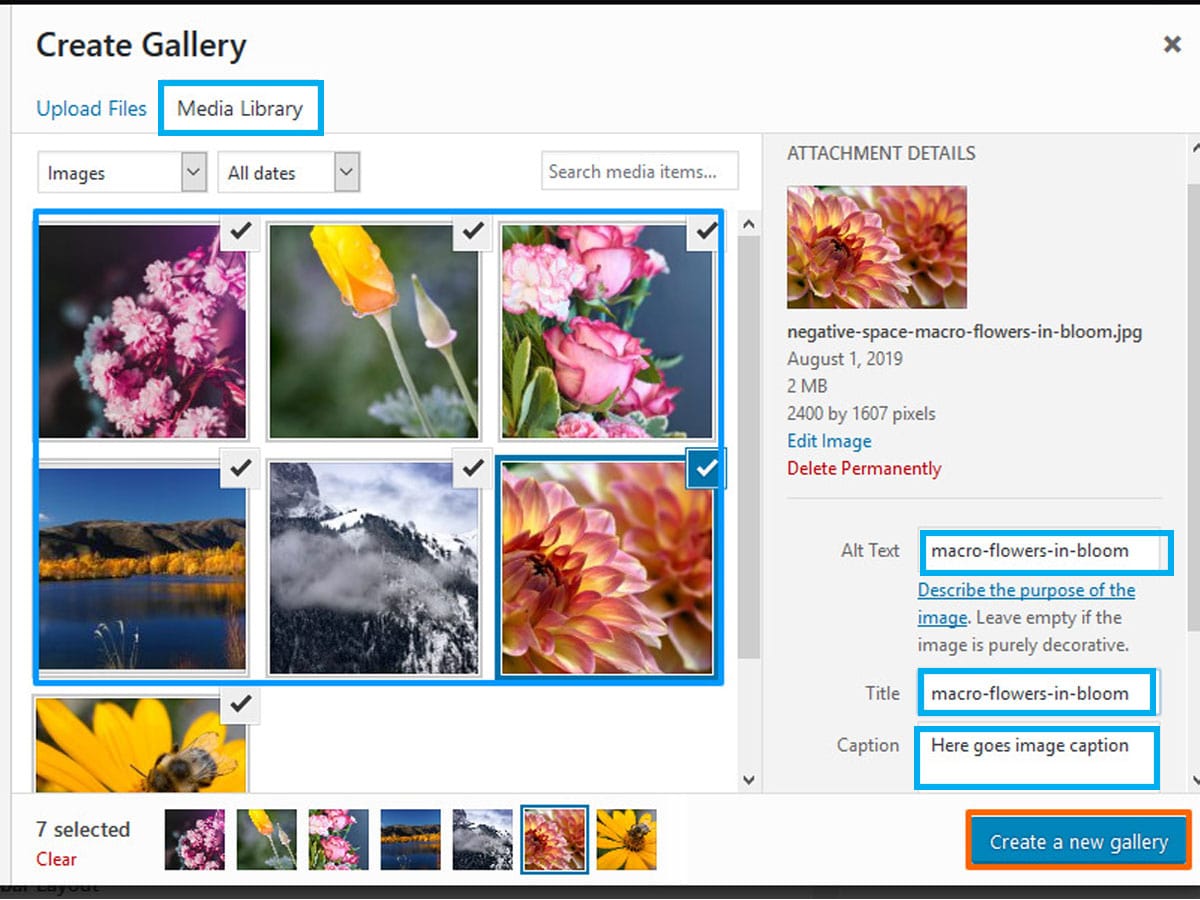 Create-an-image-Gallery-in-WordPress