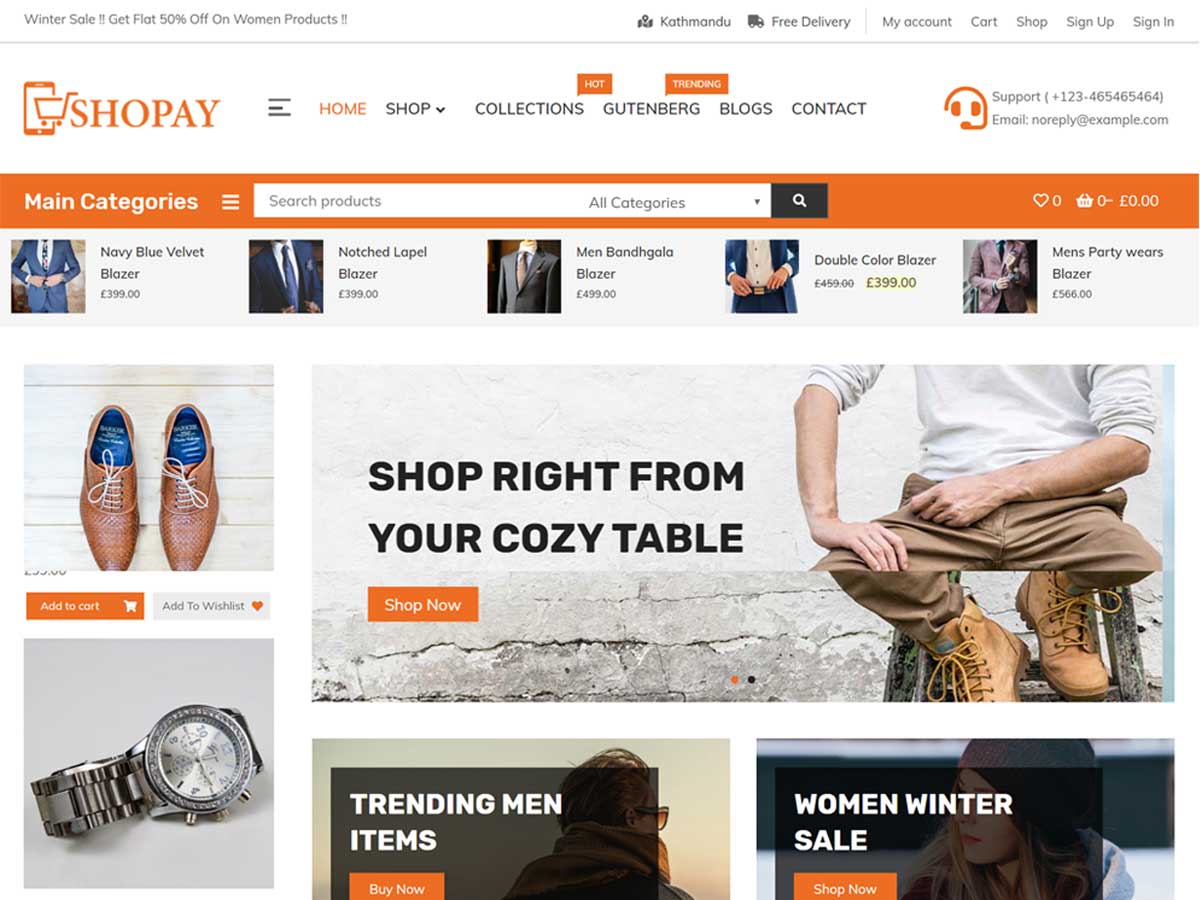shopay demo - free ecommerce WordPress theme