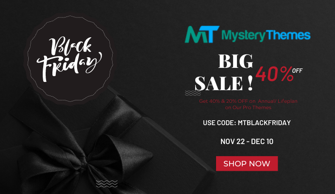 WordPress Black friday deals mysterythemes