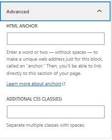 HTML and CSS adjustment settings