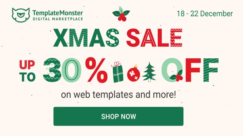 Best Christmas and New Year Deals: TemplateMonster