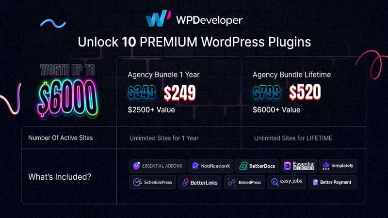 WordPress best BFCM Deals: WPdeveloper Deals Bundle